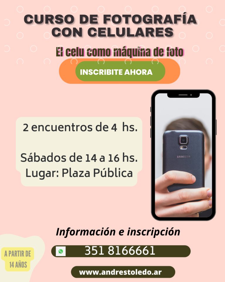 Curso de Fotografía para Jóvenes para Celulares