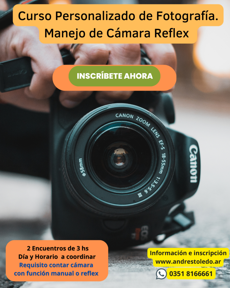 Curso Personalizado de Fotografía. Manejo de Cámara reflex